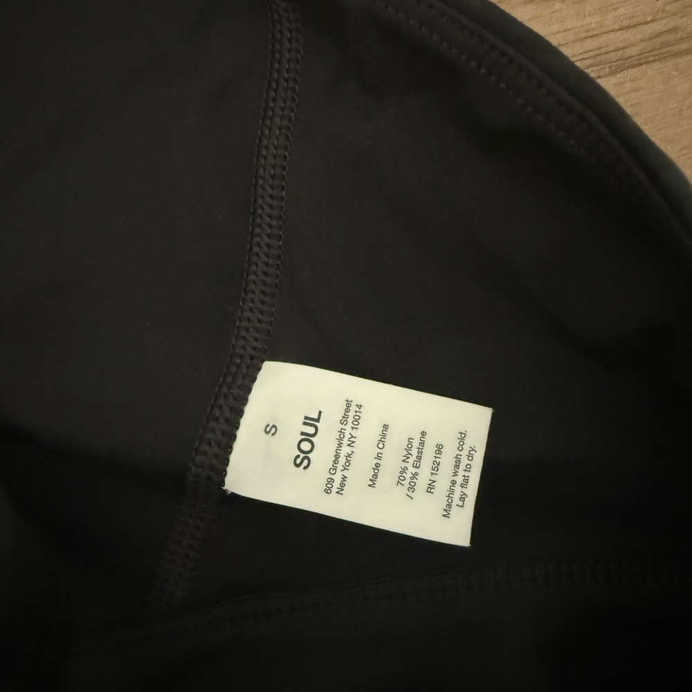 SoulCycle Black Sports Bra Racerback Design - Picture 3 of 3